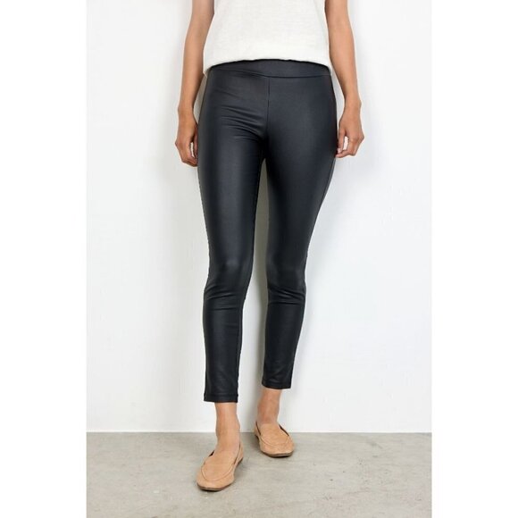 NWT SOYA CONCEPT Black Pam 2 Faux Leather Pants - Picture 5 of 11